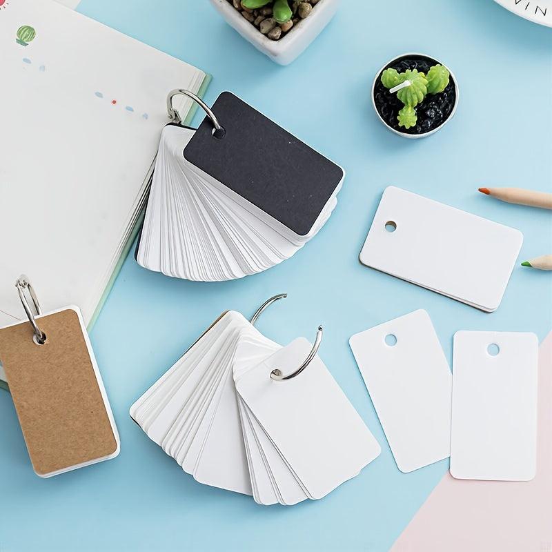 100 Blank Double Sided Word Card Business Message DIY Gift Note Paper
