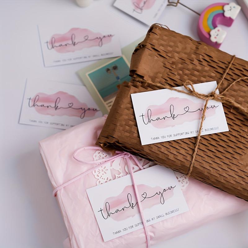 30pcs Thank You Package Gift Packaging Decorative Card Message Card