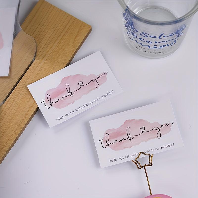 30pcs Thank You Package Gift Packaging Decorative Card Message Card