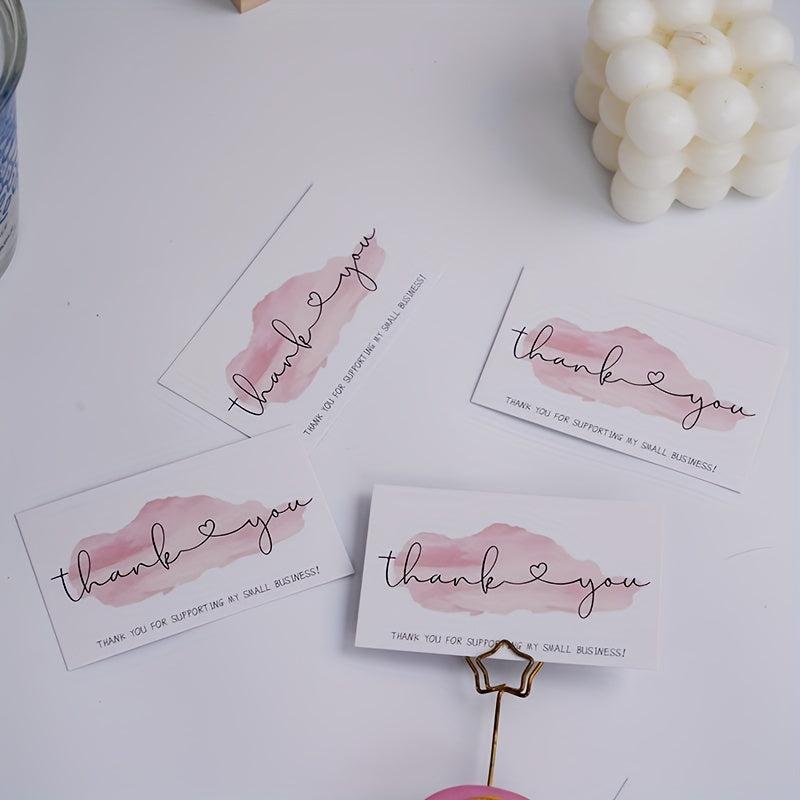 30pcs Thank You Package Gift Packaging Decorative Card Message Card