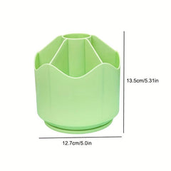 Large Capacity Rotating Pen Holder with Divided Storage Box