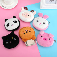Plush Animal Coin Purse Mini Wallet for Girls