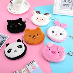 Plush Animal Coin Purse Mini Wallet for Girls