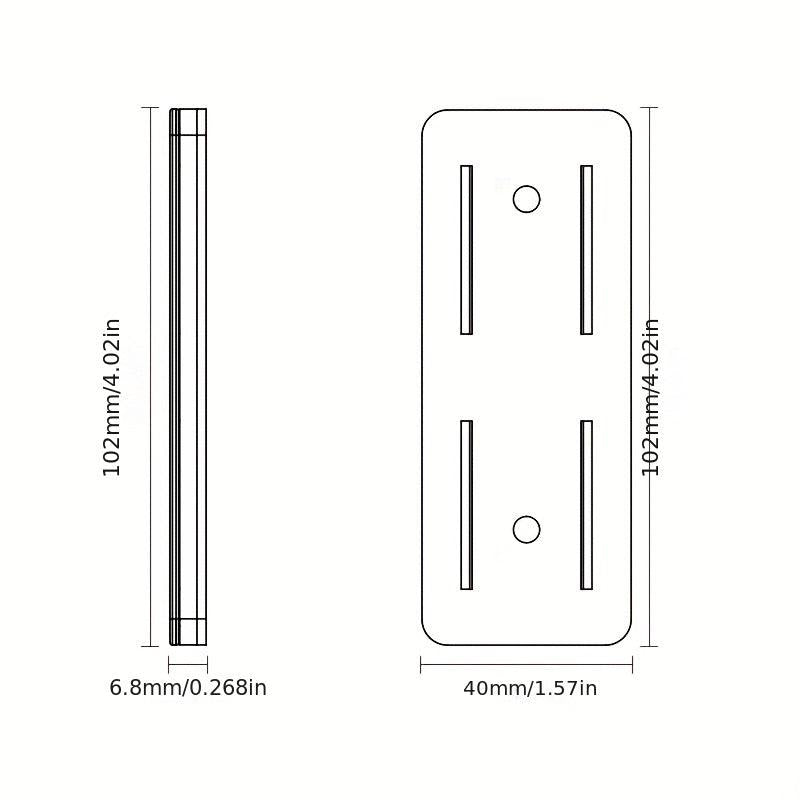 Toocki Power Strip Holder - Self Adhesive Power Outlet Strip Holder