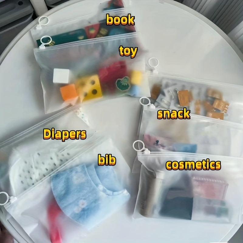 10pcs Transparent Storage Bags for Stationery Tools Groceries
