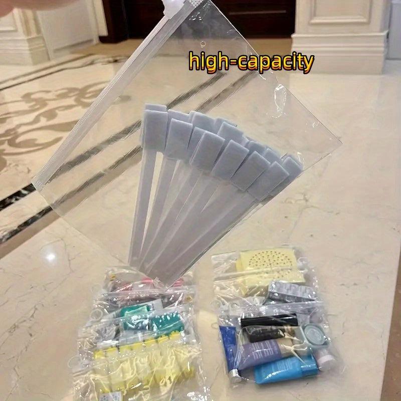 10pcs Transparent Storage Bags for Stationery Tools Groceries