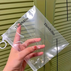 10pcs Transparent Storage Bags for Stationery Tools Groceries