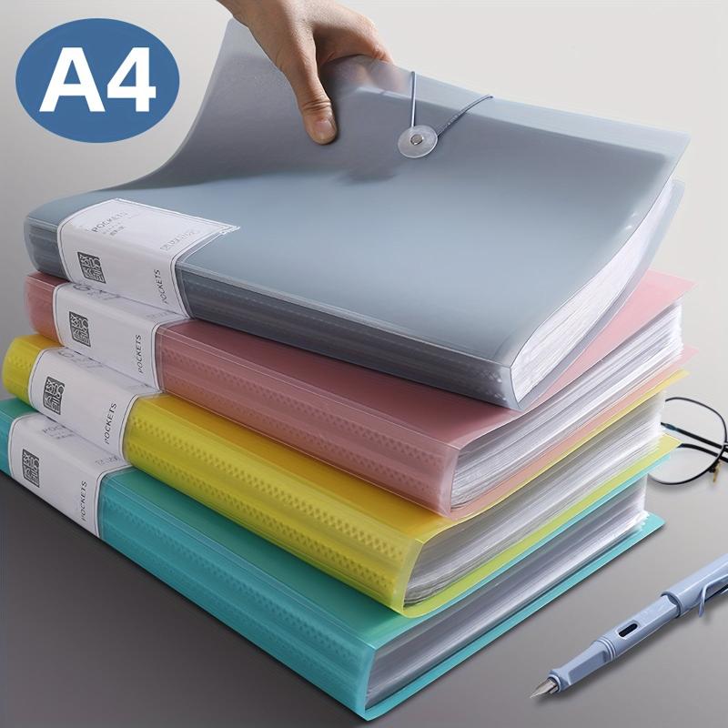 A4 40 Pages Document Folder Insert File Folder Translucent Book Portfolio Folder