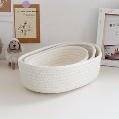 Woven Nordic Cotton Rope Storage Baskets