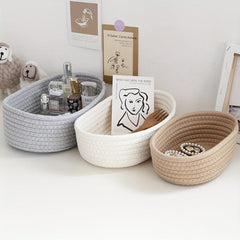 Woven Nordic Cotton Rope Storage Baskets