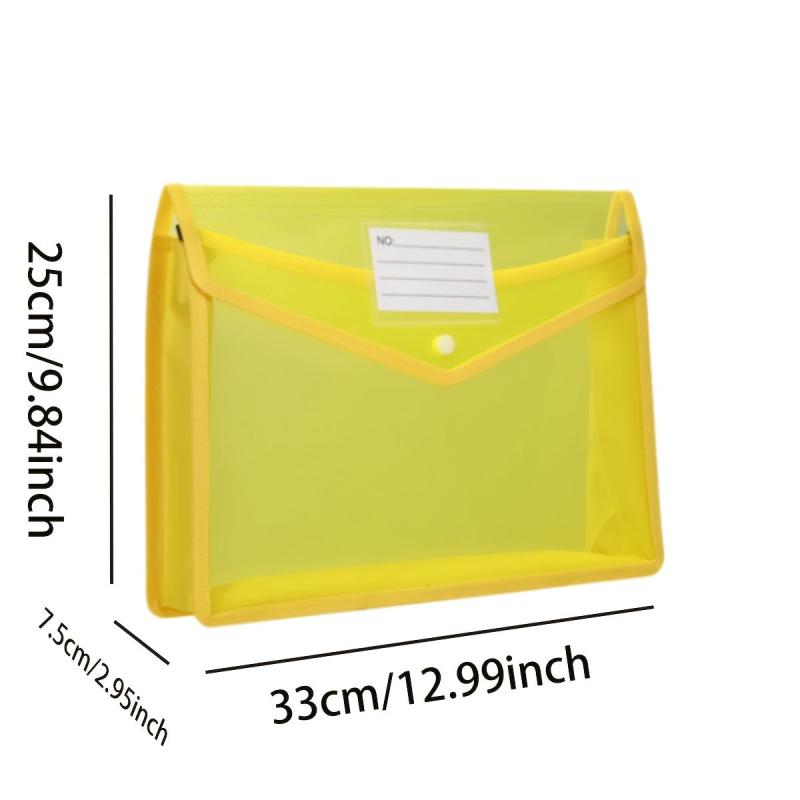 A4 Plastic File Envelope Expanding File Organizer Documents Folder