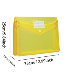 A4 Plastic File Envelope Expanding File Organizer Documents Folder