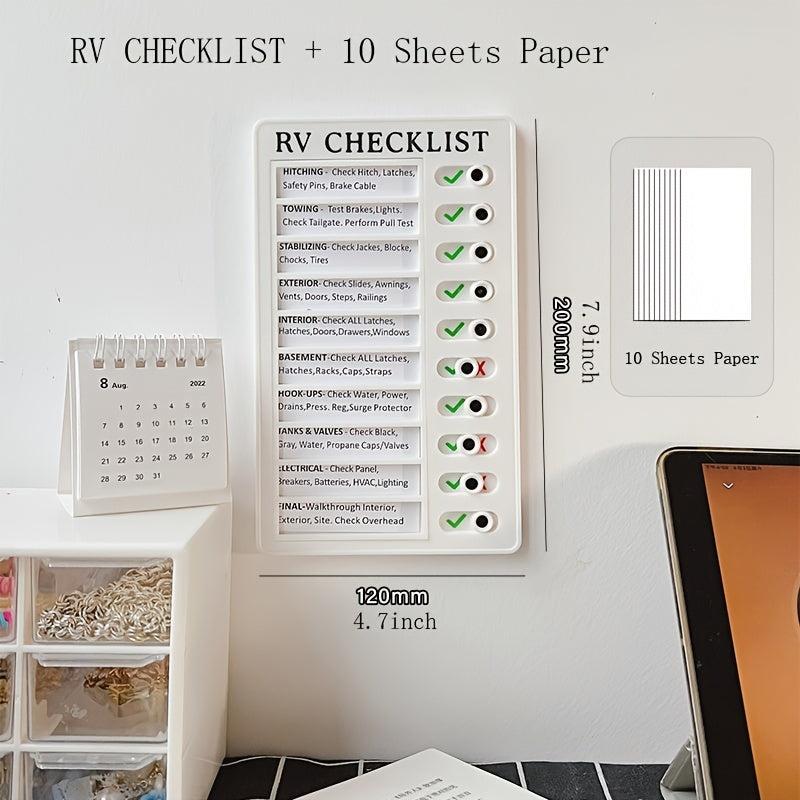 Portable Daily Affairs Checklist Plastic Board With Slider