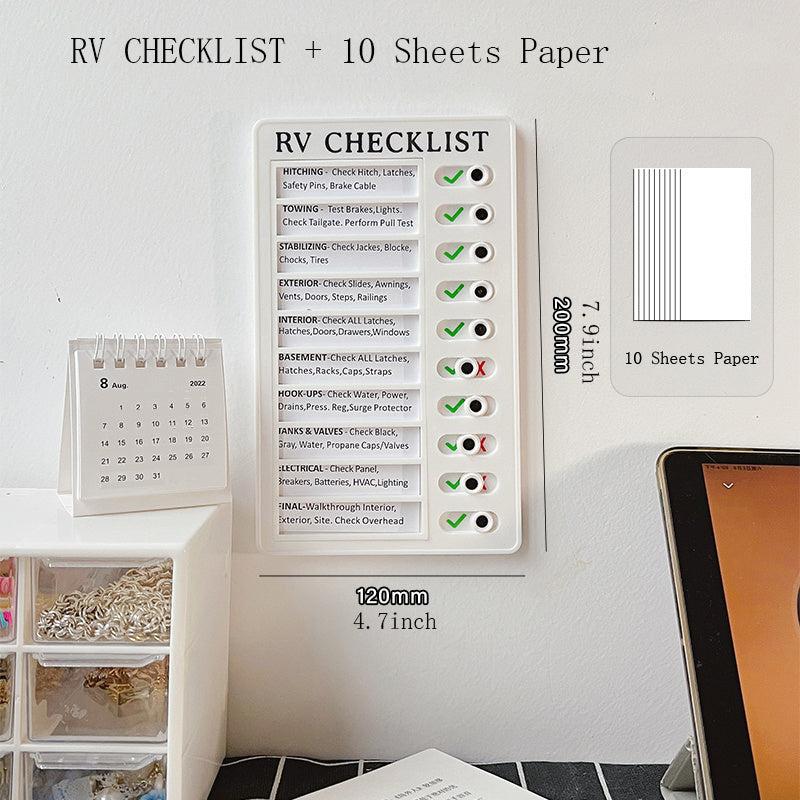 Portable Daily Affairs Checklist Plastic Board With Slider