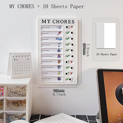 Portable Daily Affairs Checklist Plastic Board With Slider