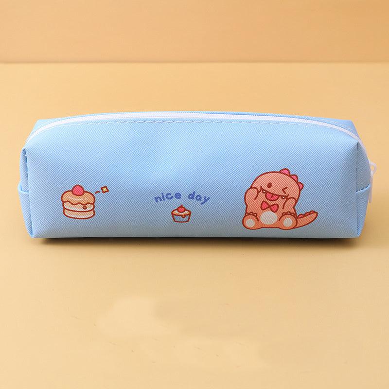 Cute PU Leather Pencil Bag - Ideal for Students and Girls