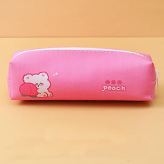 Cute PU Leather Pencil Bag - Ideal for Students and Girls