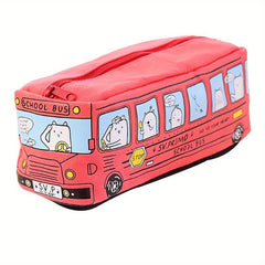 Canvas Pencil Bag Large Capacity Cartoon Pencil Case