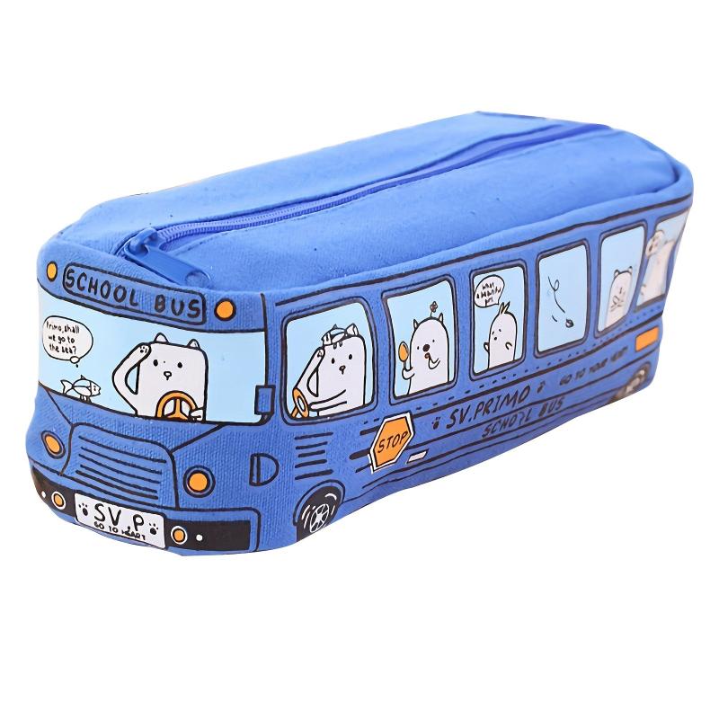 Canvas Pencil Bag Large Capacity Cartoon Pencil Case