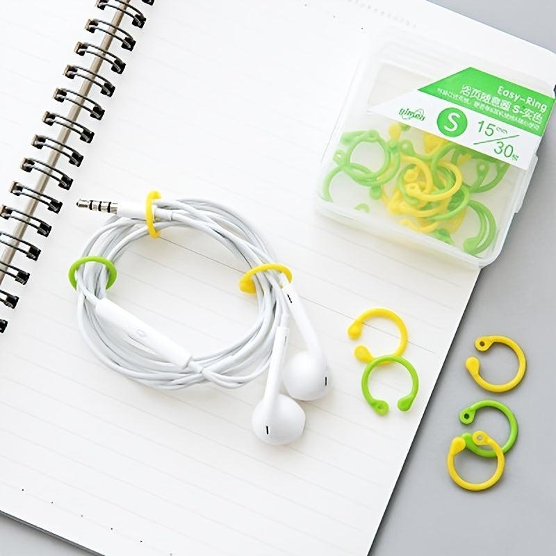 30 Loose Leaf Rings Boxed Opening Ring Card Punching Storage