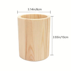 Wooden Pen Holder for Office Desktop Organization