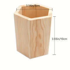 Wooden Pen Holder for Office Desktop Organization