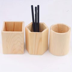Wooden Pen Holder for Office Desktop Organization