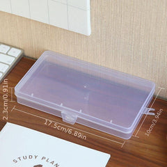 Transparent Desk Storage Box for Student Stationery Large Size