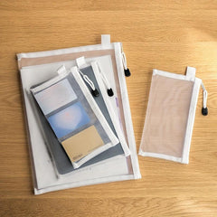 Mesh Zipper Pouch File Bag Waterproof Zipper Folder