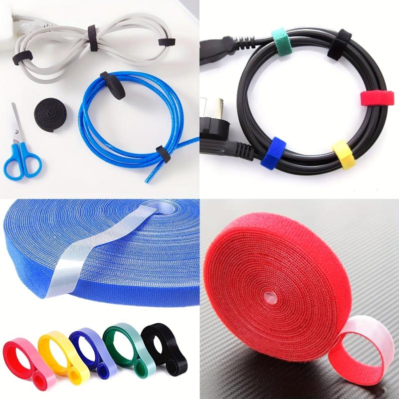 Hook and Loop Straps Reusable 5m Double Side Roll Organizer Fastening Tape