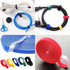 Hook and Loop Straps Reusable 5m Double Side Roll Organizer Fastening Tape
