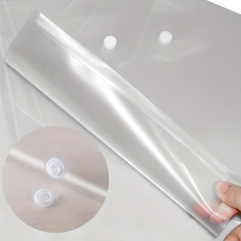 20pcs Plastic Envelopes Snap Closure School Office Supplies