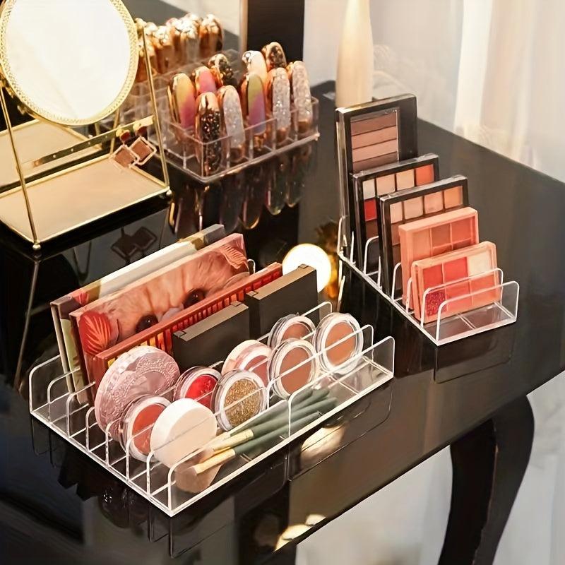 7 Grids Acrylic Makeup Holder for Desktop, Eyeshadow Storage, Gift for Girls