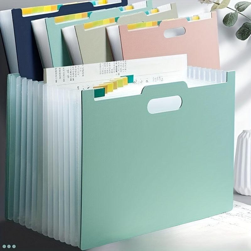 13-Grid Desktop Vertical Folder Accordion Bag