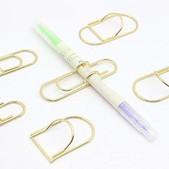5pcs Metal Pen Clip Notebook Accessory Fixed Pen Holder
