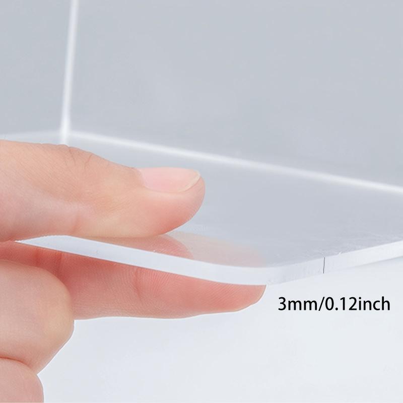 2pcs Acrylic Non Slip Bookend Desk Storage Support Bookends