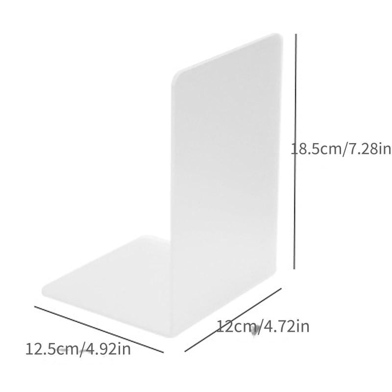 2pcs Acrylic Non Slip Bookend Desk Storage Support Bookends