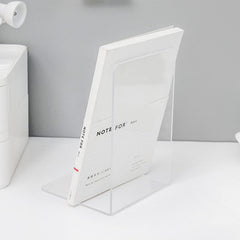 2pcs Acrylic Non Slip Bookend Desk Storage Support Bookends