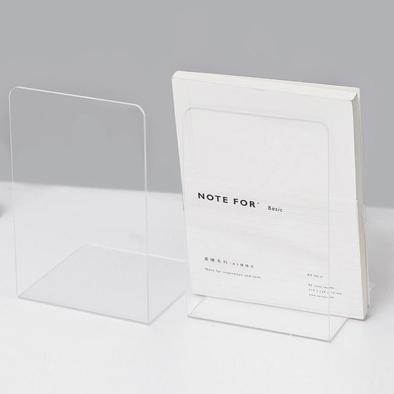 2pcs Acrylic Non Slip Bookend Desk Storage Support Bookends
