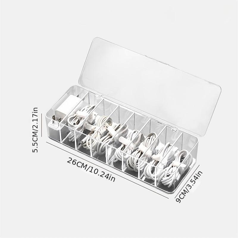 Desktop Storage Organizer Transparent Cable Management Box