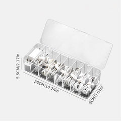 Desktop Storage Organizer Transparent Cable Management Box