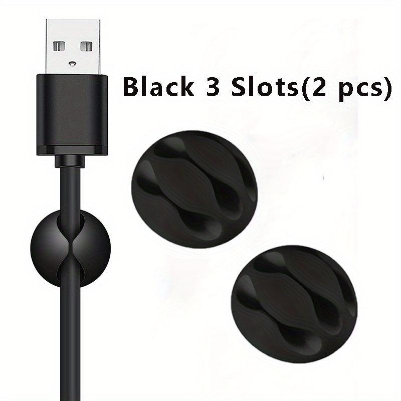 Colorful Desktop Cable Organizer for Neat Desk, USB Cable Holder
