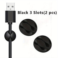 Colorful Desktop Cable Organizer for Neat Desk, USB Cable Holder