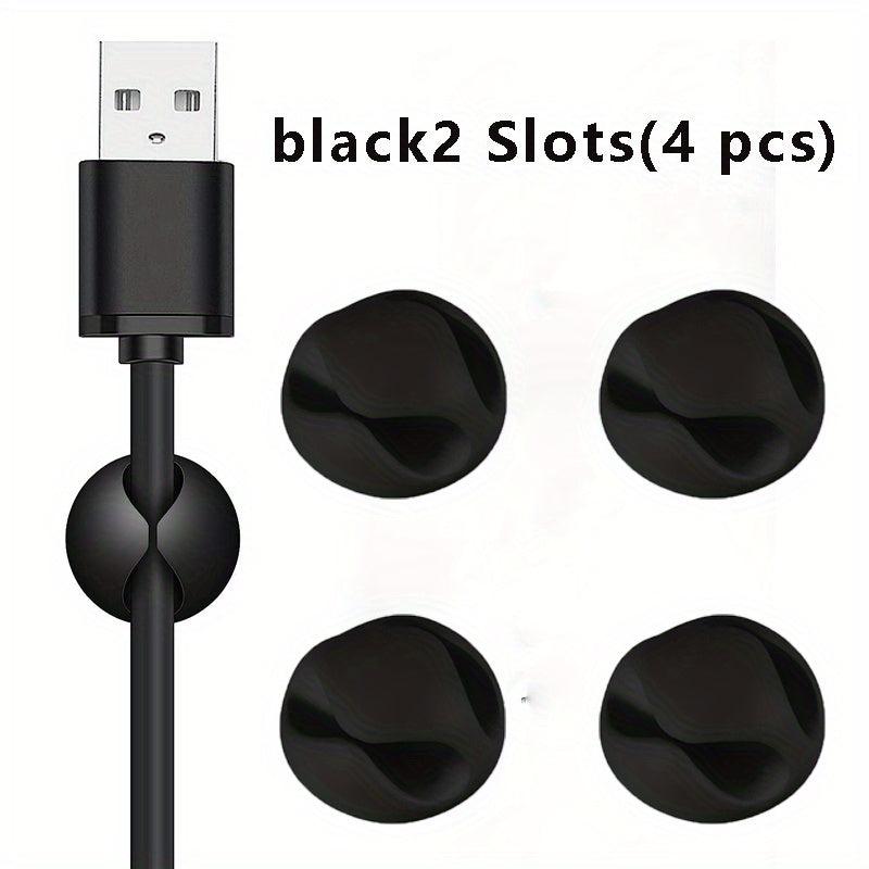 Colorful Desktop Cable Organizer for Neat Desk, USB Cable Holder