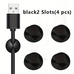 Colorful Desktop Cable Organizer for Neat Desk, USB Cable Holder