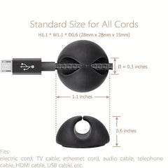 Colorful Desktop Cable Organizer for Neat Desk, USB Cable Holder