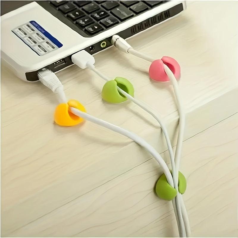 Colorful Desktop Cable Organizer for Neat Desk, USB Cable Holder