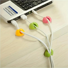 Colorful Desktop Cable Organizer for Neat Desk, USB Cable Holder