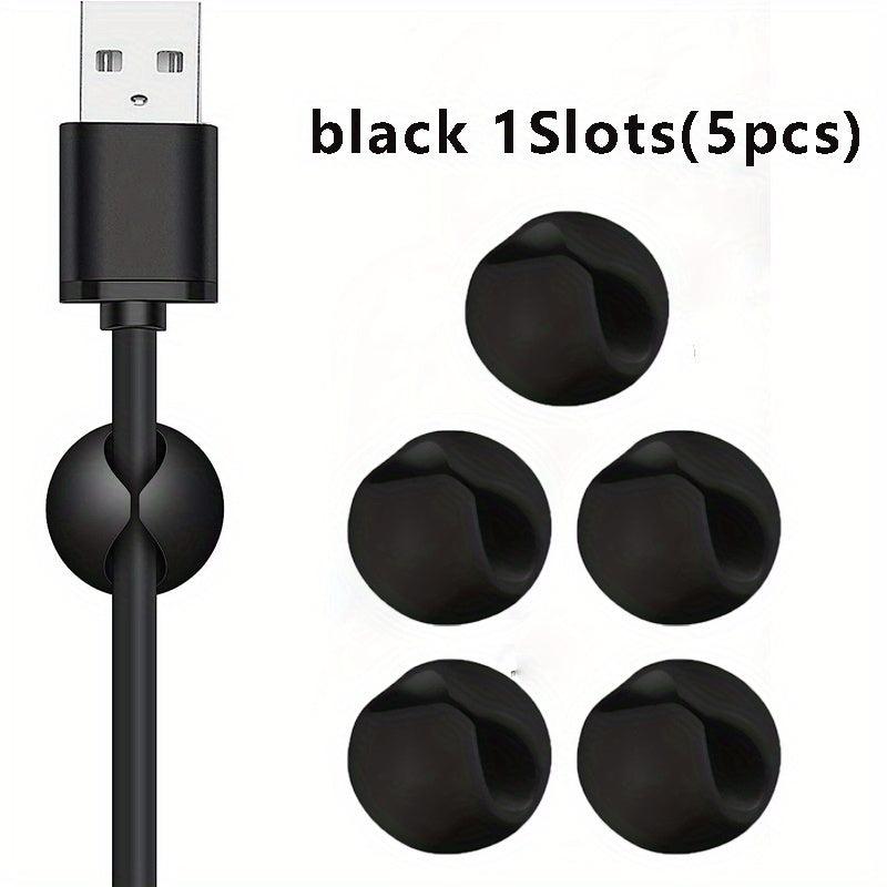 Colorful Desktop Cable Organizer for Neat Desk, USB Cable Holder