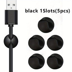Colorful Desktop Cable Organizer for Neat Desk, USB Cable Holder